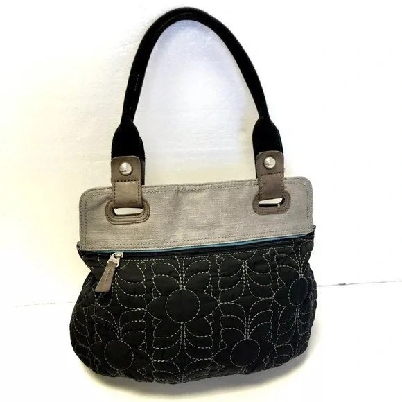 Fossil Key-Per bag Black QUILTED Coated Leather Large - Picture 7 of 11